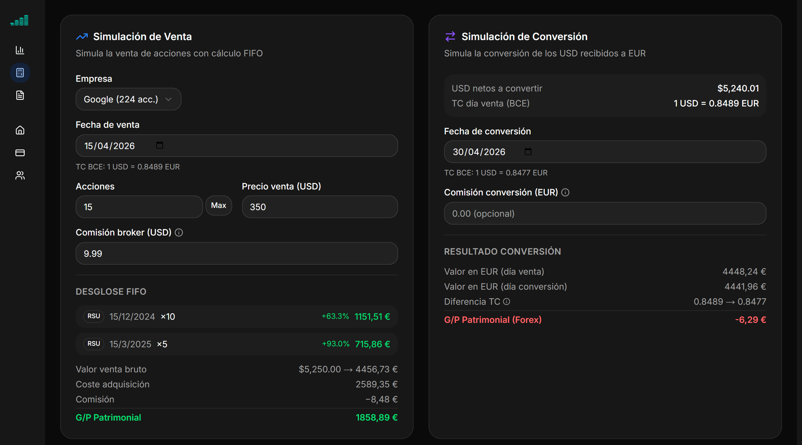 Performance dashboard - Dark Mode